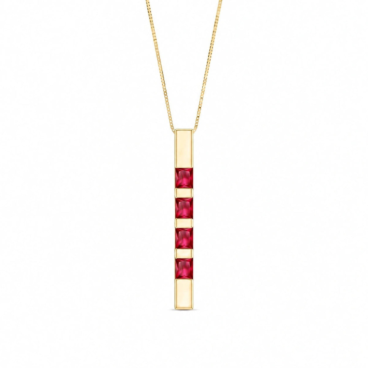 Yellow Gold Eternal Necklace Ruby 10K — Gioconda