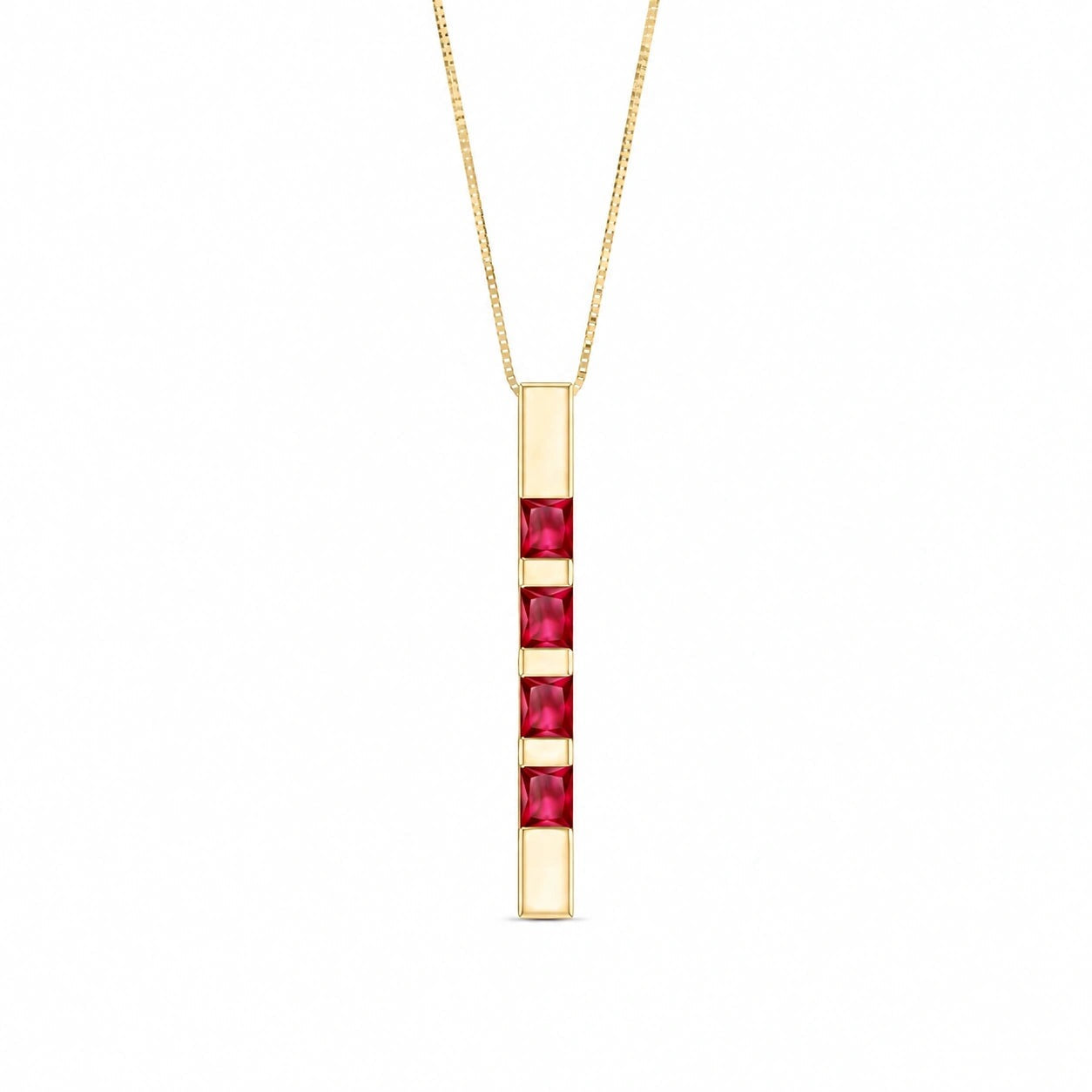 Yellow Gold Eternal Necklace Ruby 10K — Gioconda
