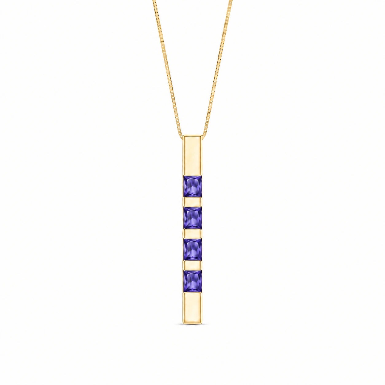 Yellow Gold Eternal Necklace Tanzanite 10K — Gioconda