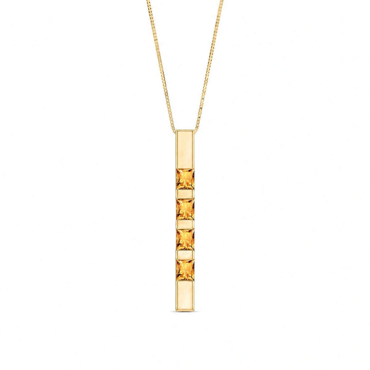 Yellow Gold Eternal Necklace Citrine 10K — Gioconda