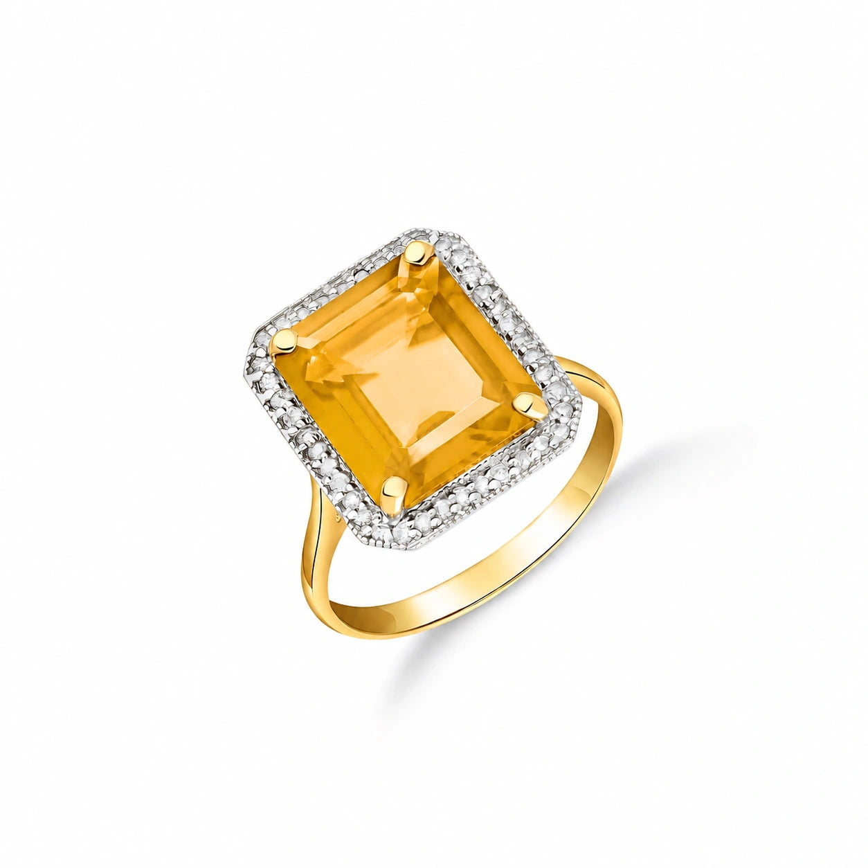 Yellow Gold Diamond & Citrine — Maura
