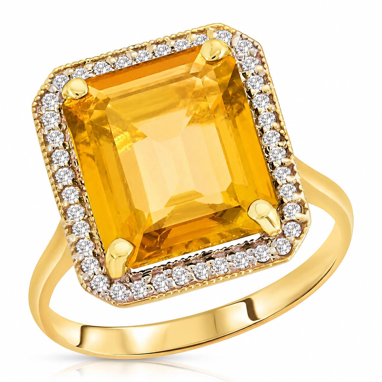 Yellow Gold Diamond & Citrine — Maura