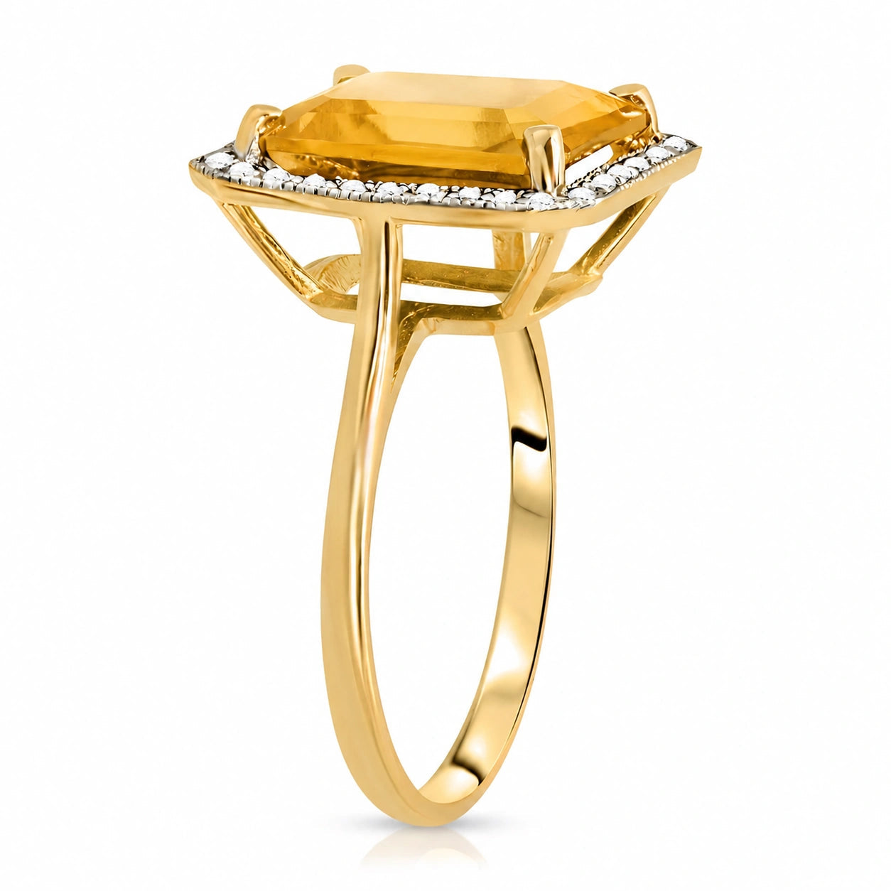 Yellow Gold Diamond & Citrine — Maura