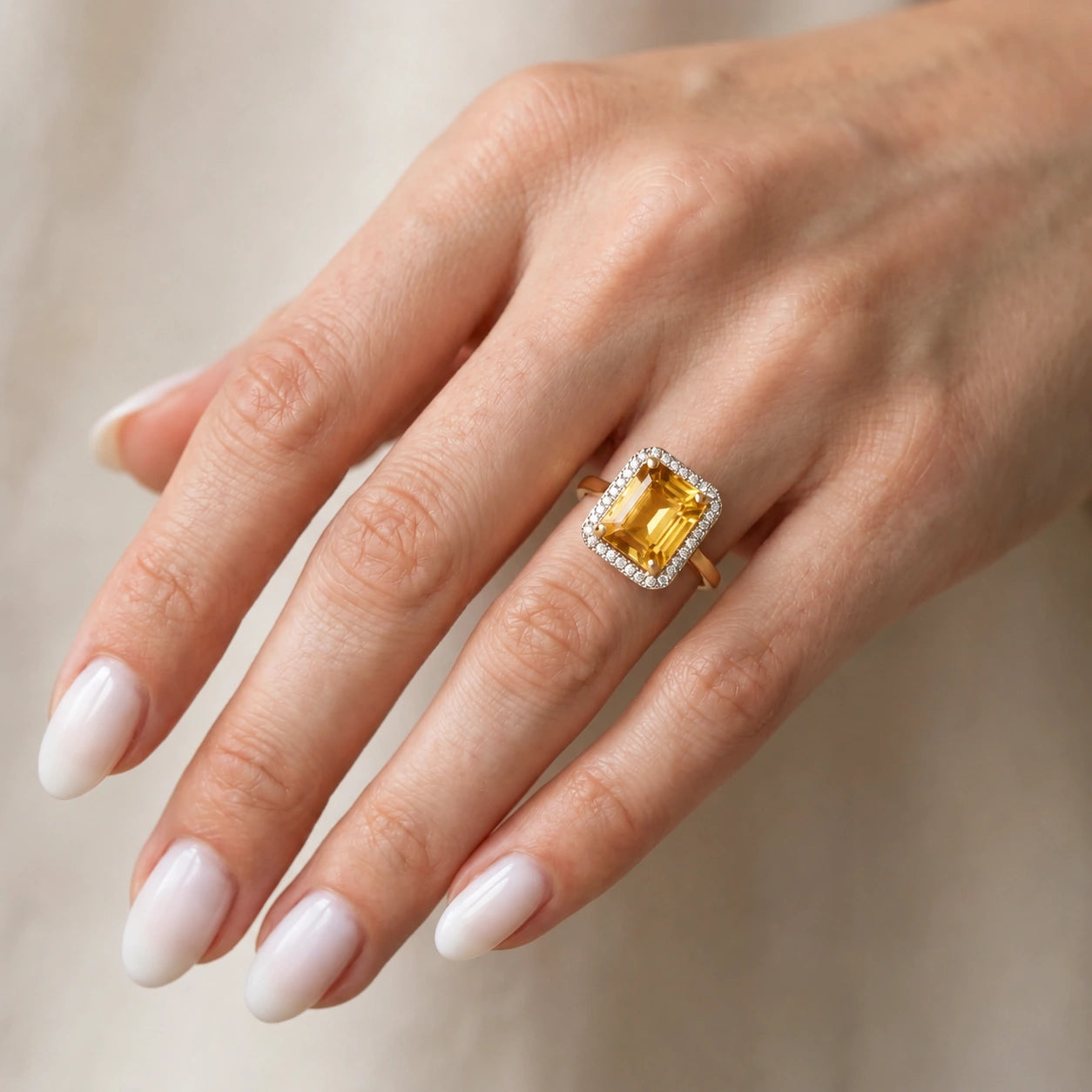 Yellow Gold Diamond & Citrine — Maura