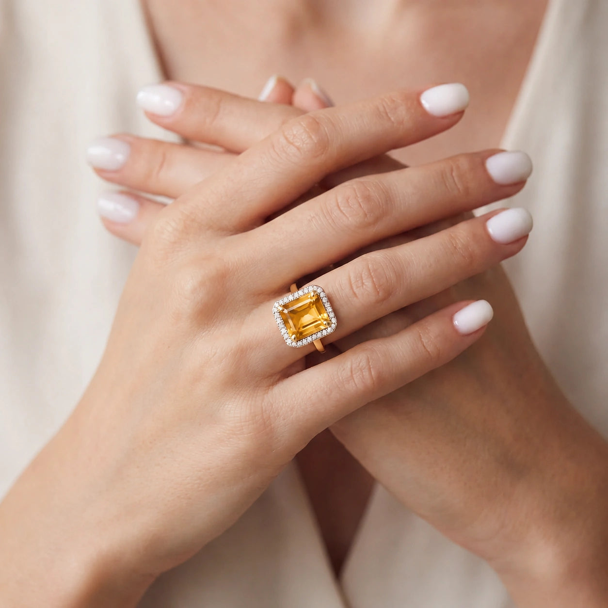Yellow Gold Diamond & Citrine — Maura