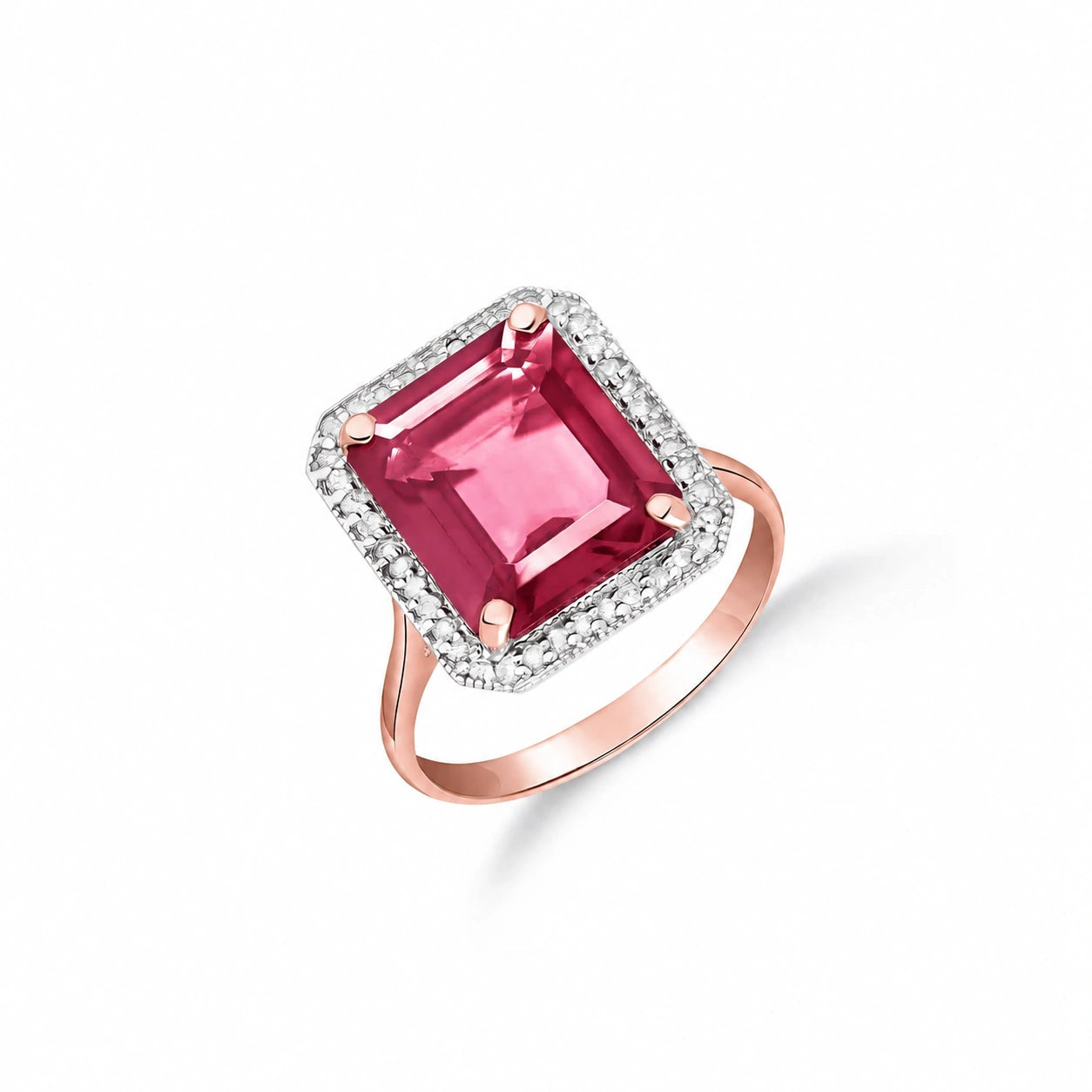 Rose Gold Diamond & Garnet — Maura