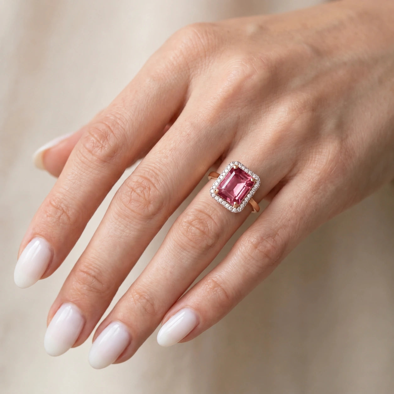 Rose Gold Diamond & Garnet — Maura