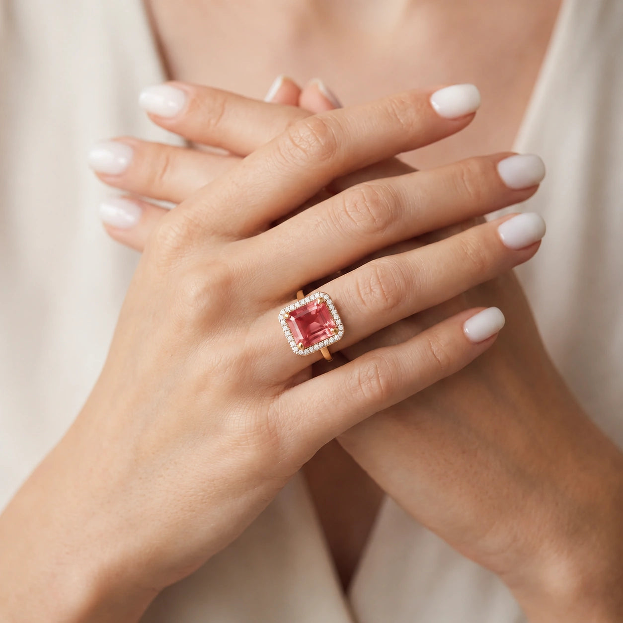 Yellow Gold Diamond & Garnet — Maura