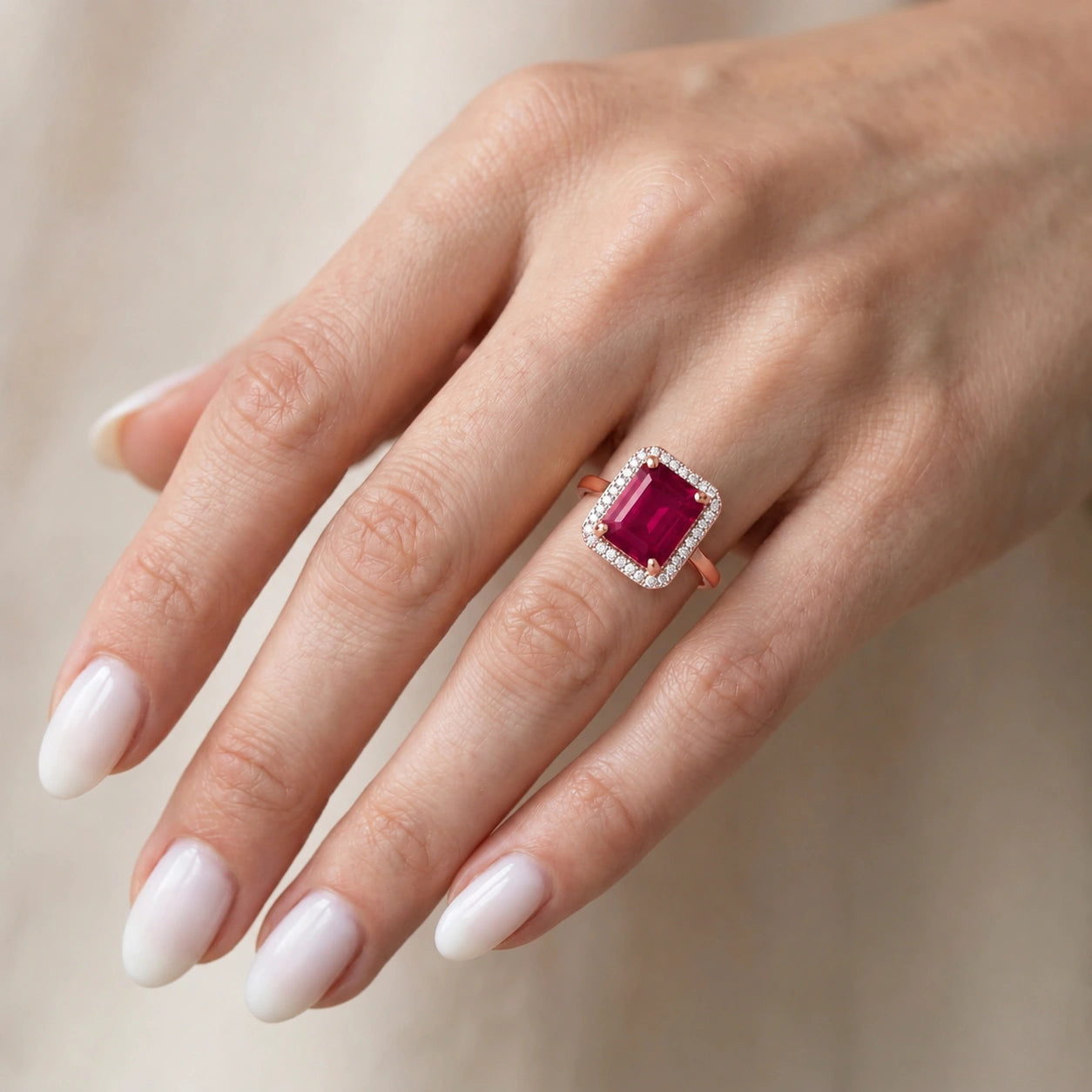 Rose Gold Diamond & Ruby — Maura