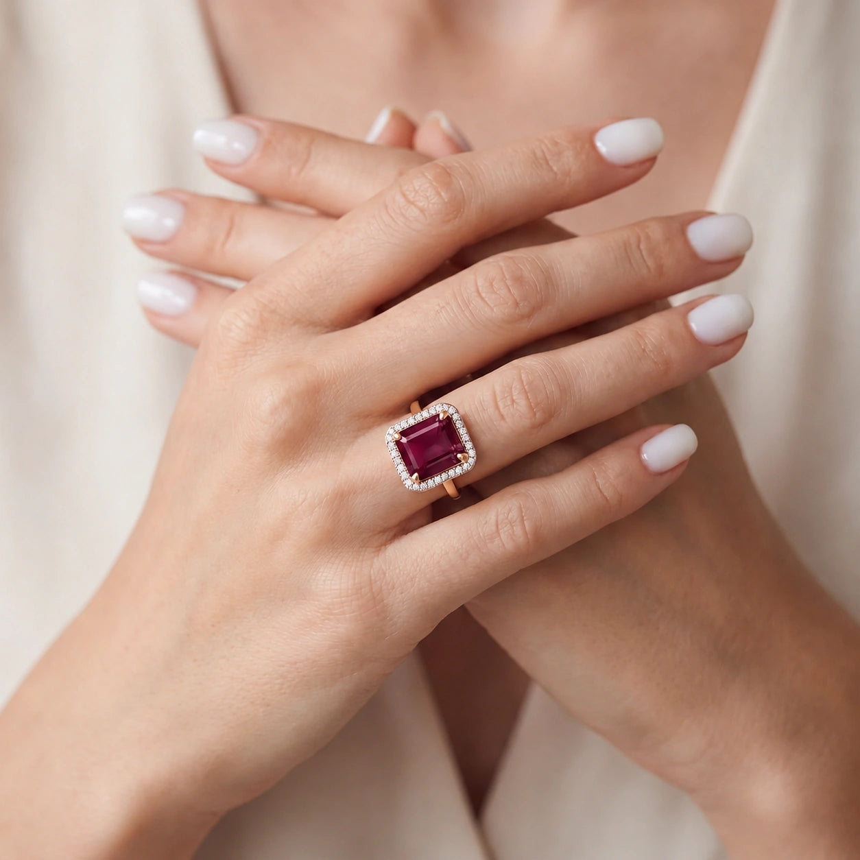 Rose Gold Diamond & Ruby — Maura