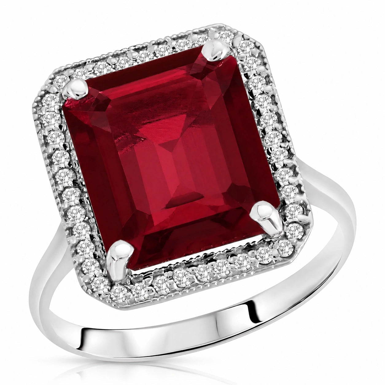 White Gold Diamond & Ruby — Maura