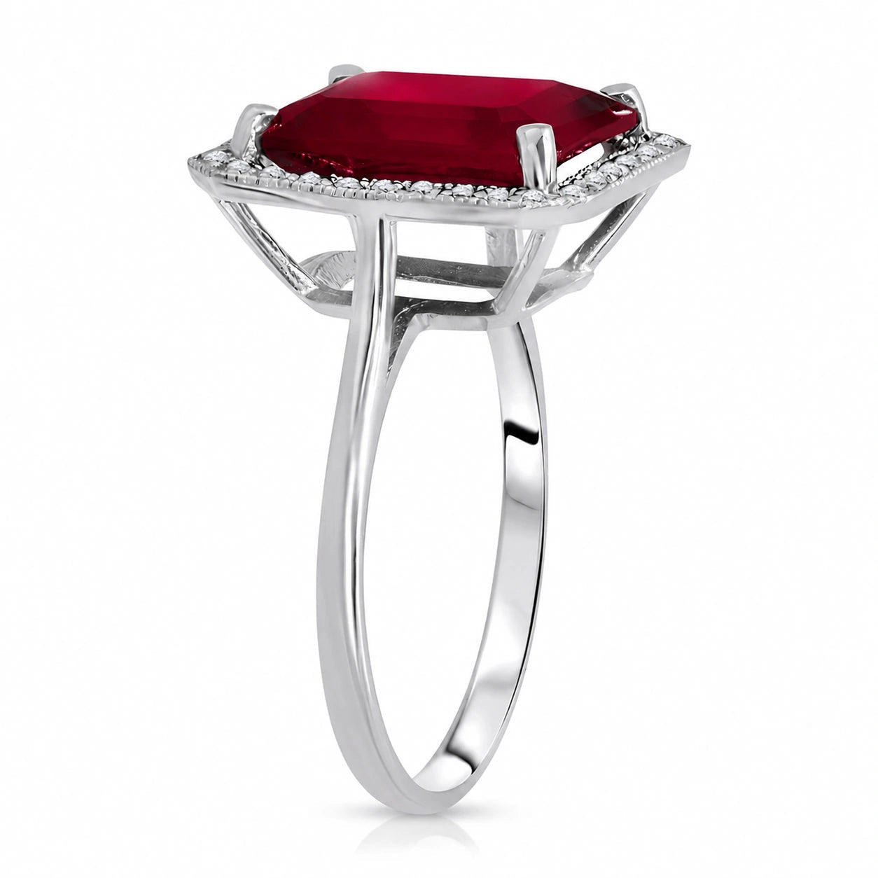 White Gold Diamond & Ruby — Maura