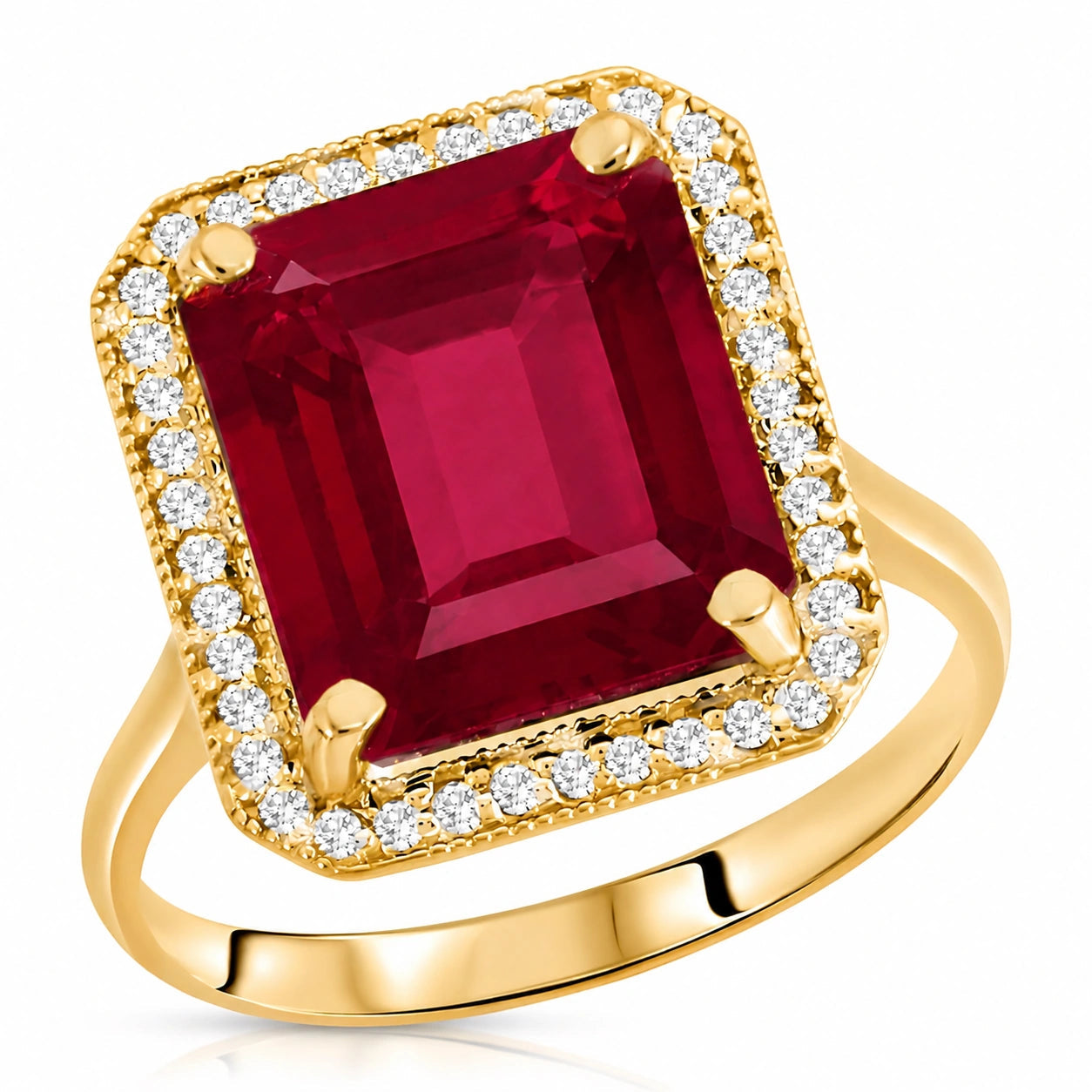 Yellow Gold Diamond & Ruby — Maura