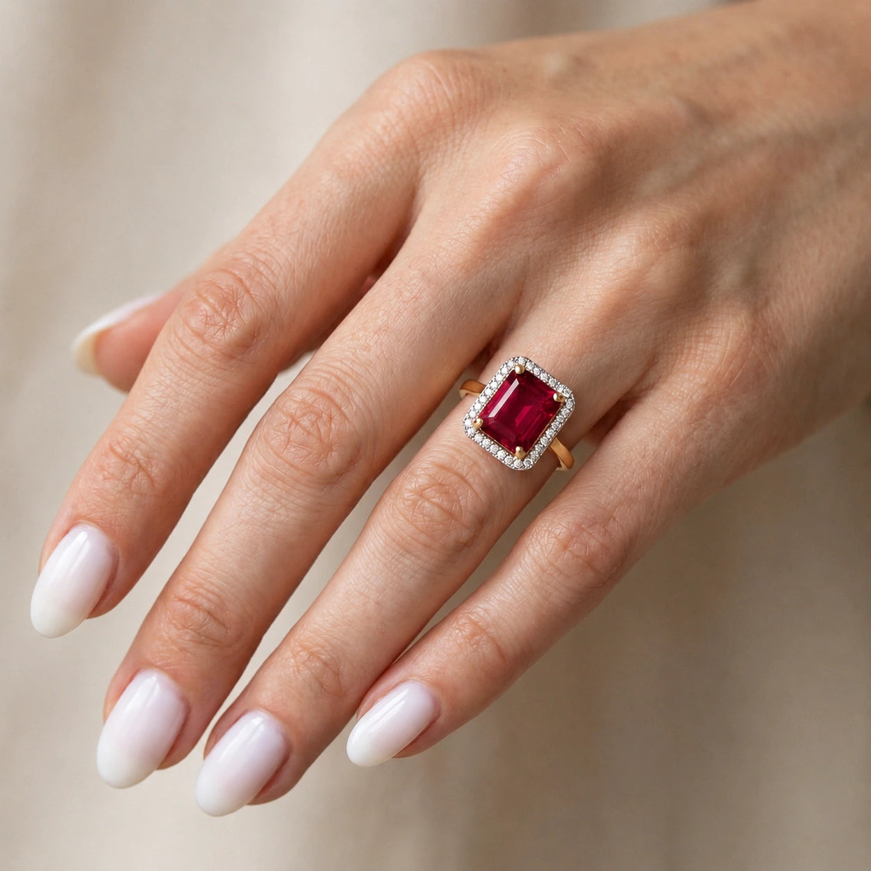 Yellow Gold Diamond & Ruby — Maura