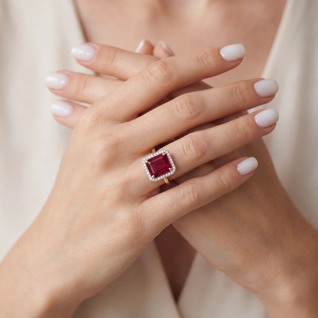 Yellow Gold Diamond & Ruby — Maura