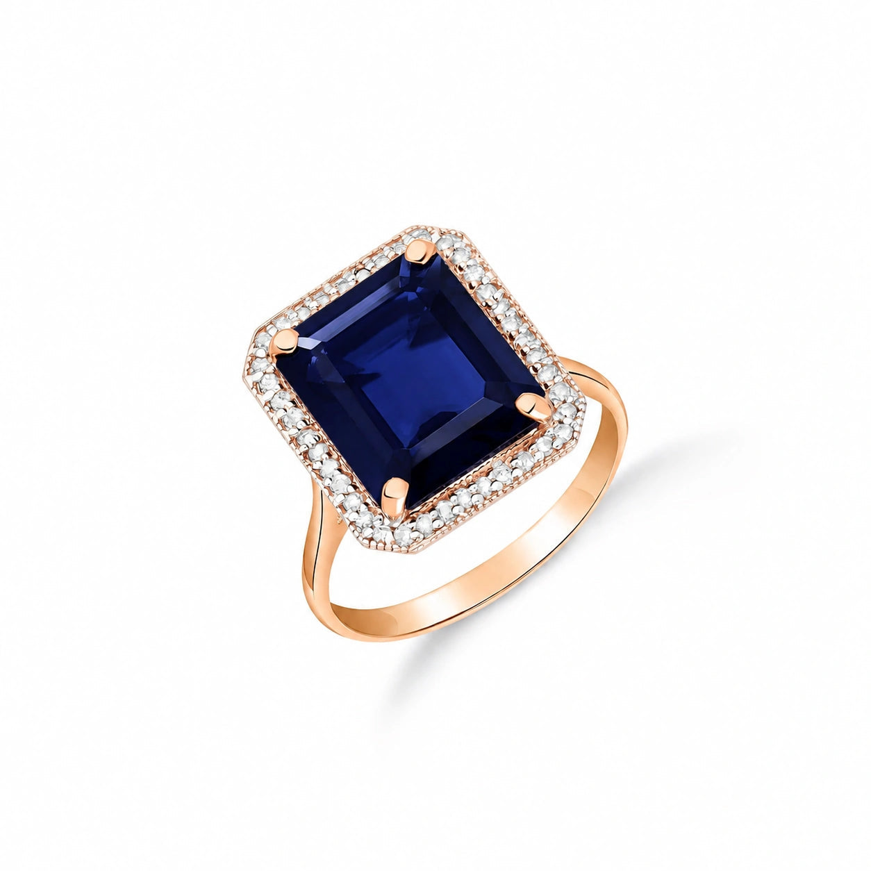 Rose Gold Diamond & Sapphire — Maura