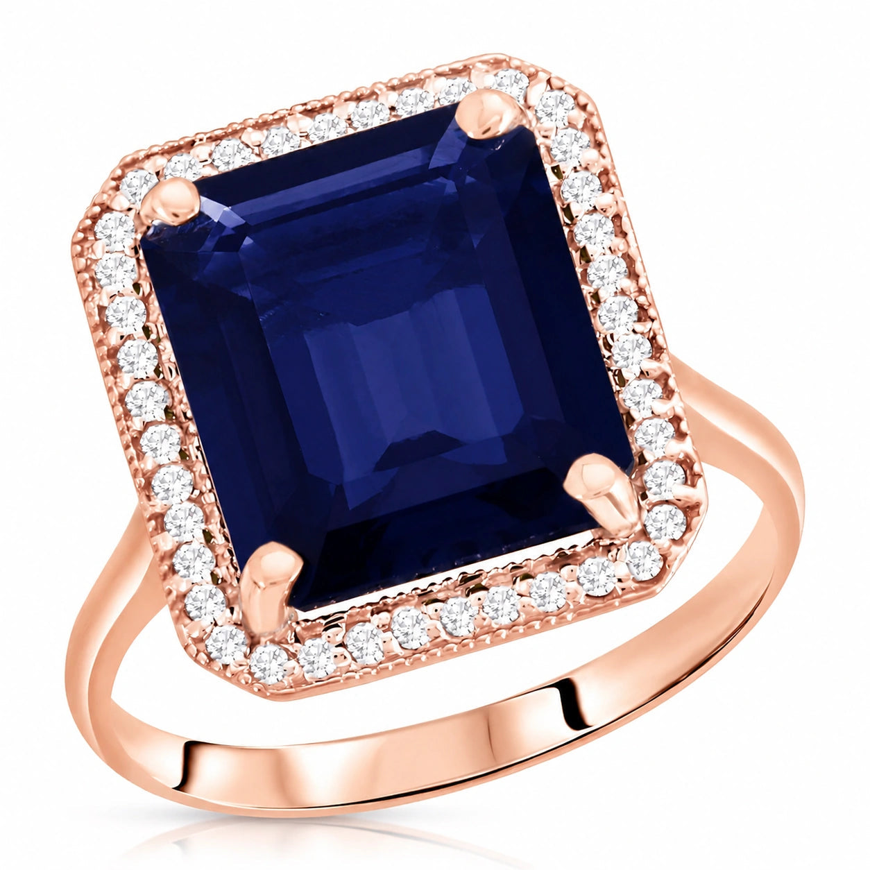 Rose Gold Diamond & Sapphire — Maura