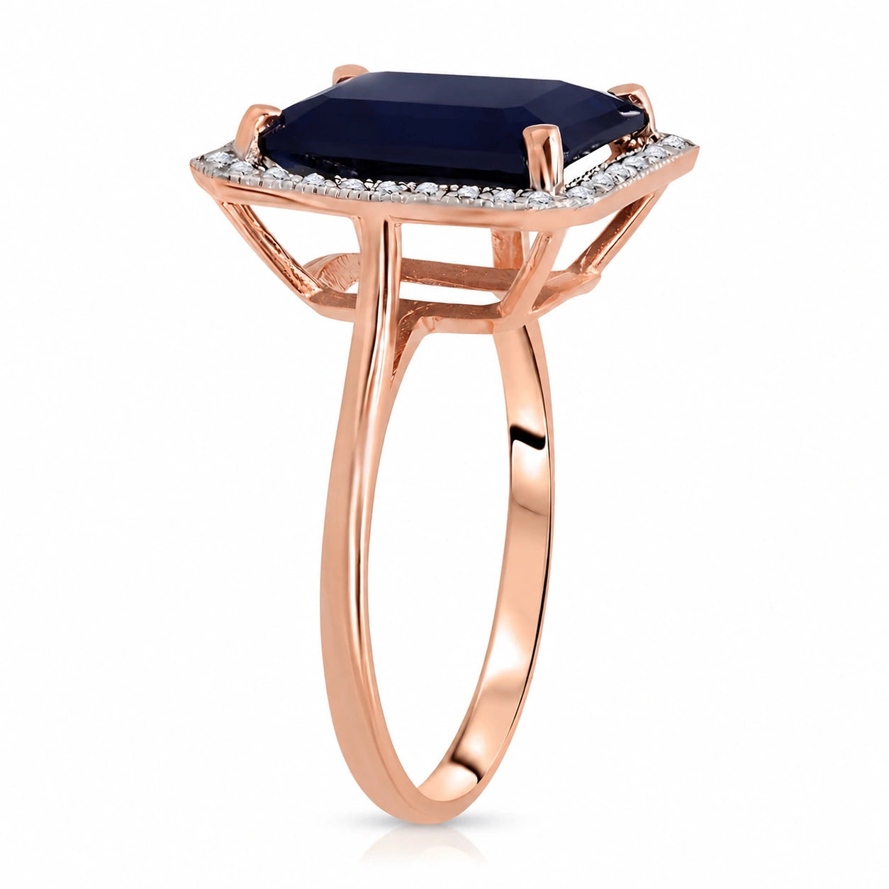 Rose Gold Diamond & Sapphire — Maura