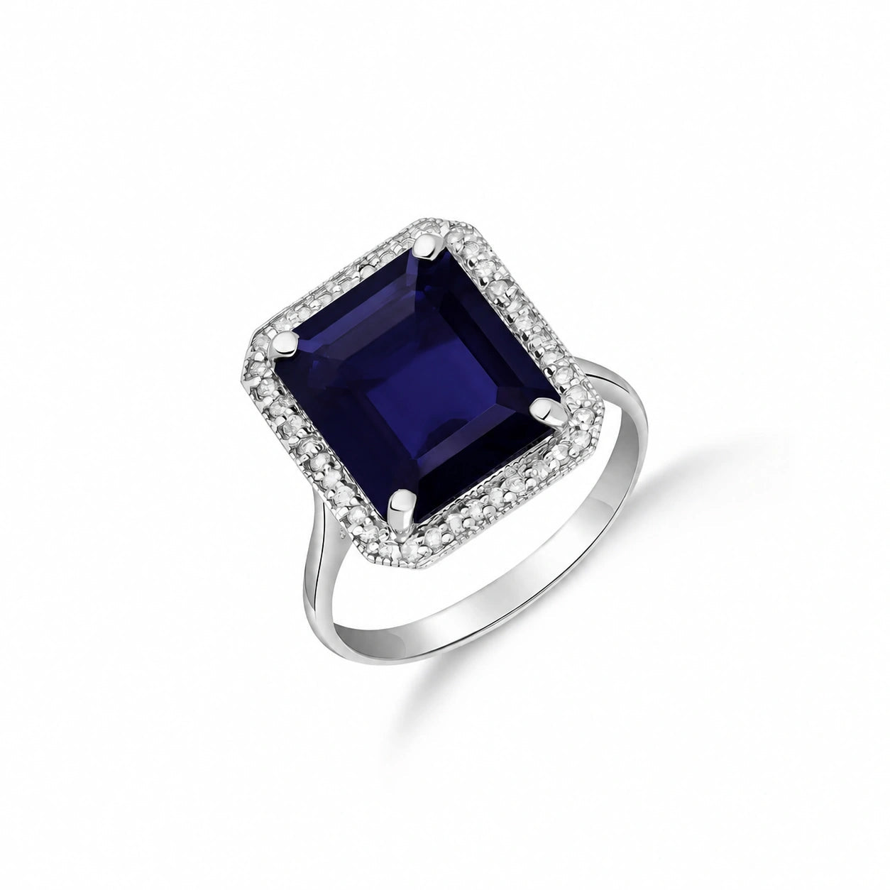 White Gold Diamond & Sapphire — Maura