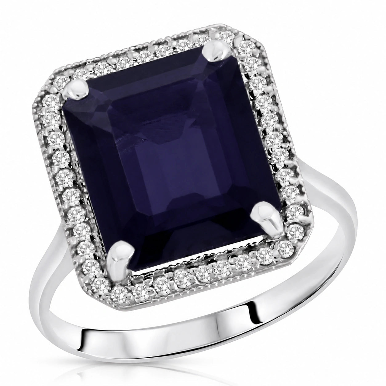 White Gold Diamond & Sapphire — Maura