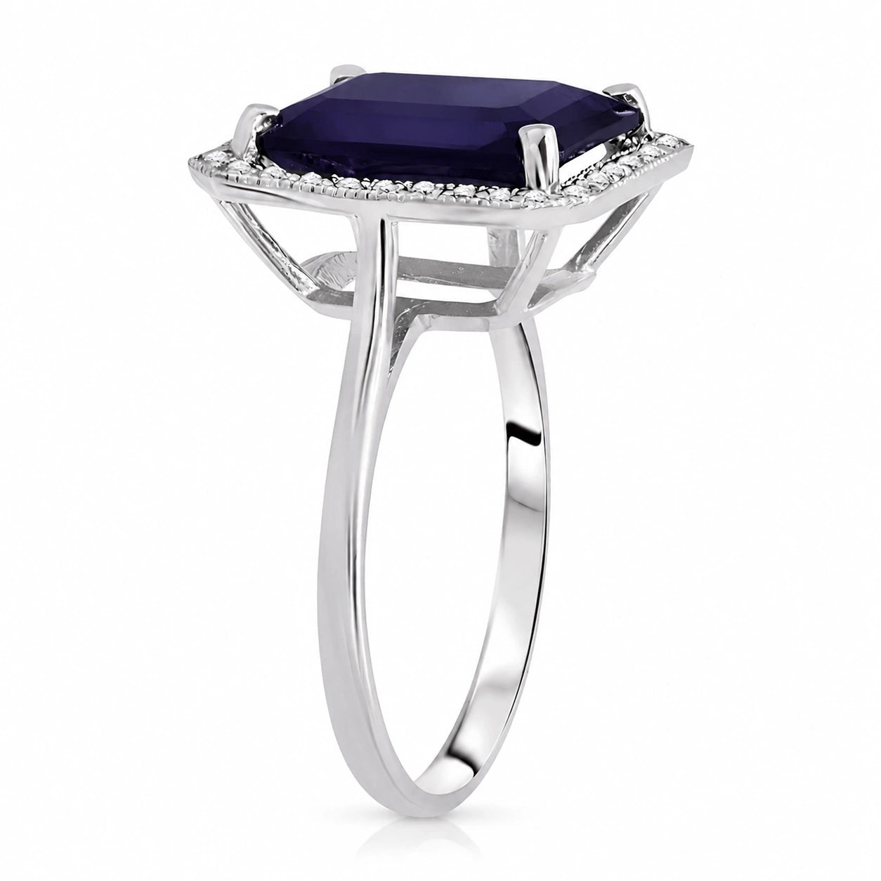 White Gold Diamond & Sapphire — Maura