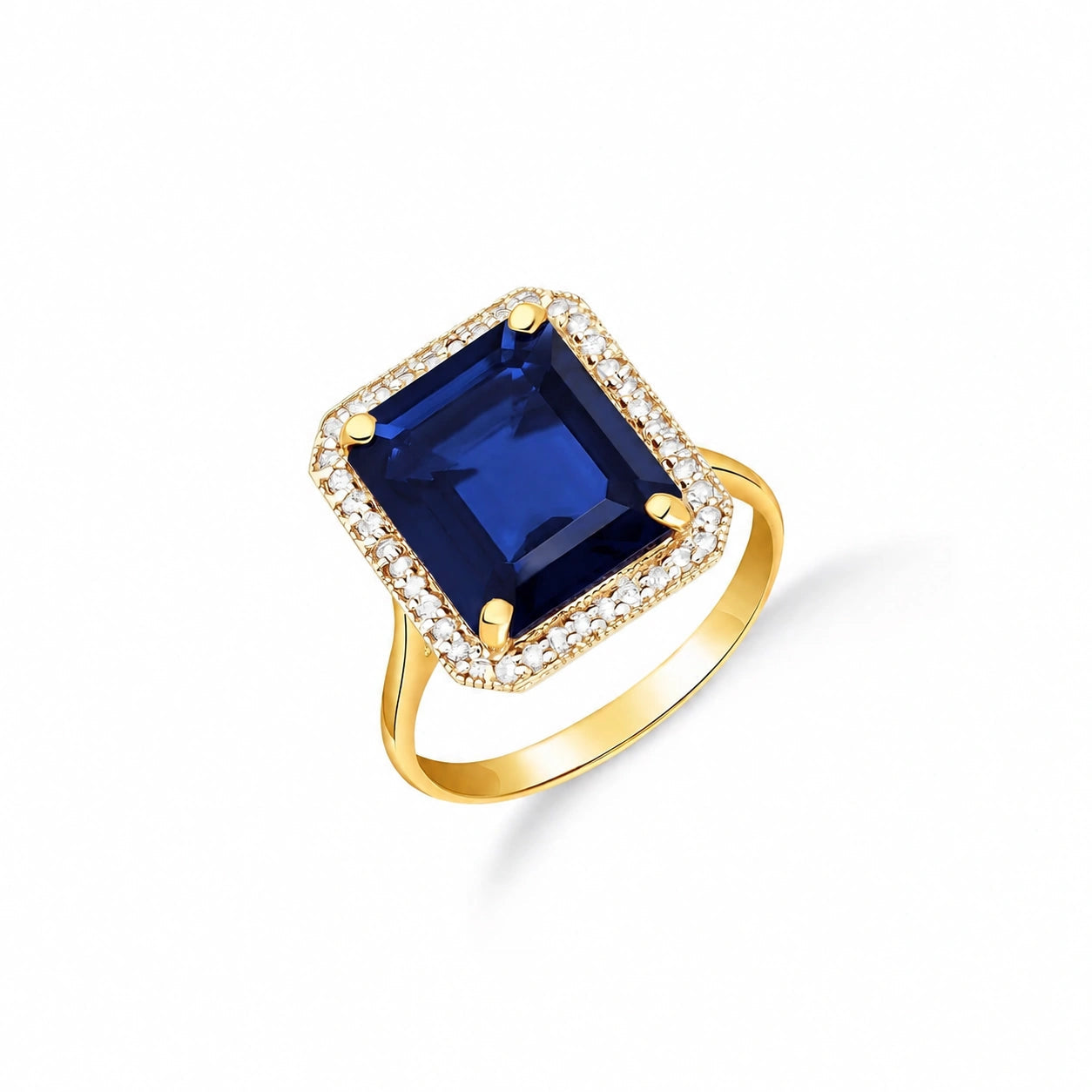Yellow Gold Diamond & Sapphire — Maura