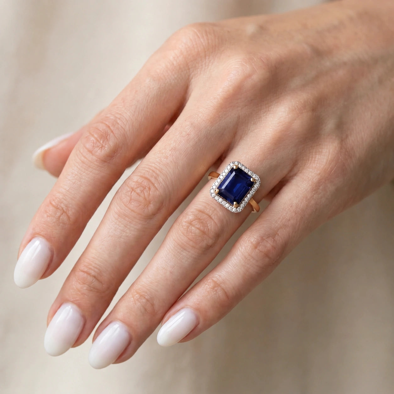 Yellow Gold Diamond & Sapphire — Maura