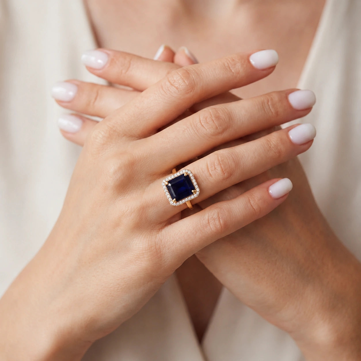 Yellow Gold Diamond & Sapphire — Maura