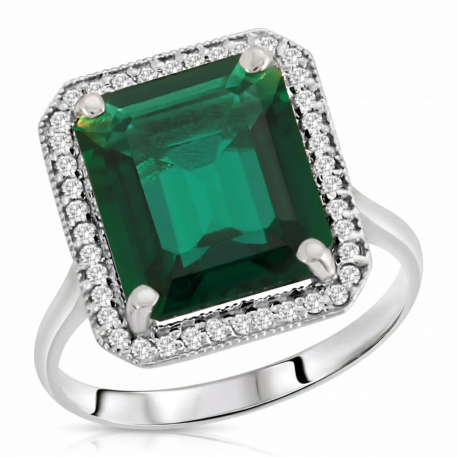 White Gold Emerald & Diamond — Maura
