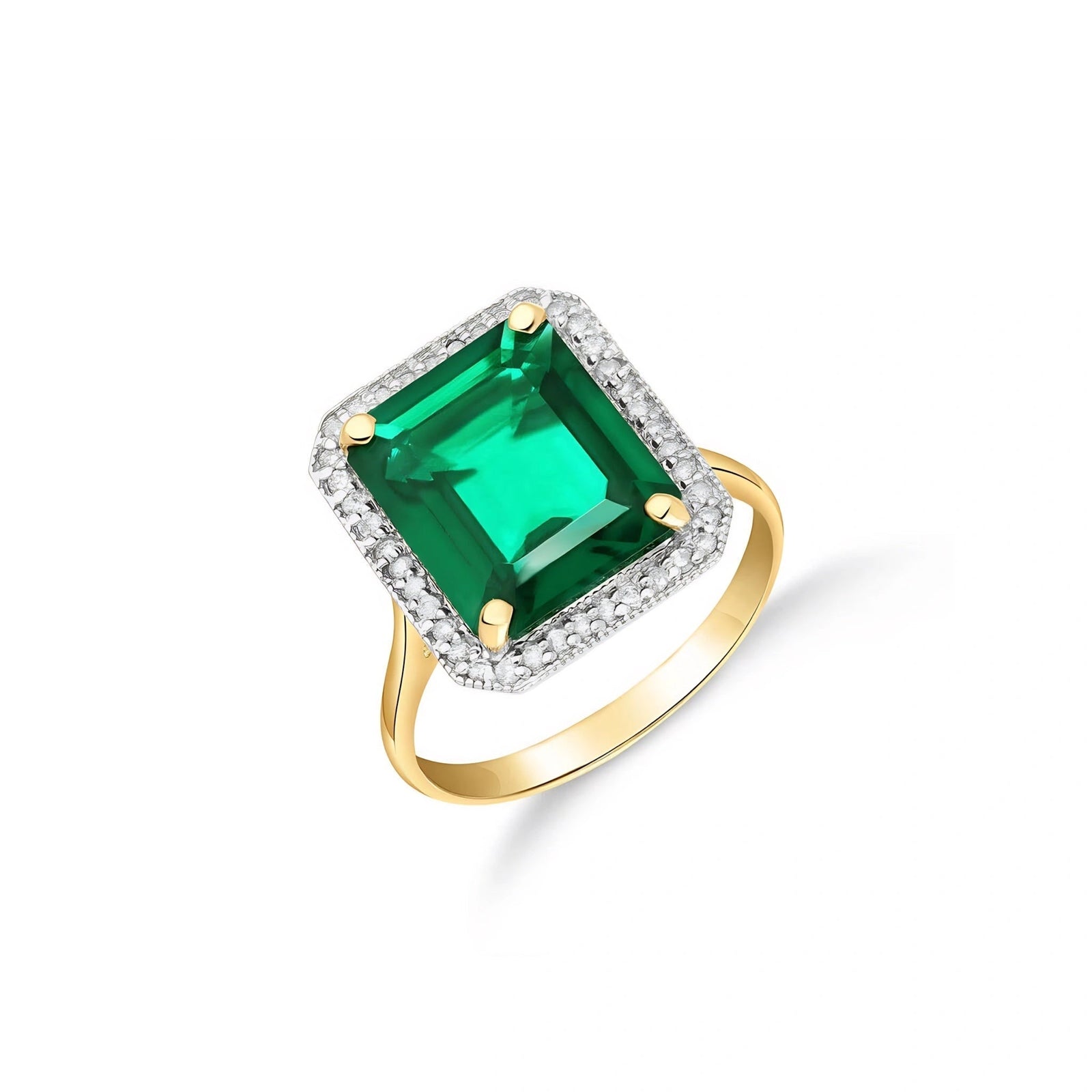 Yellow Gold Emerald & Diamond — Maura
