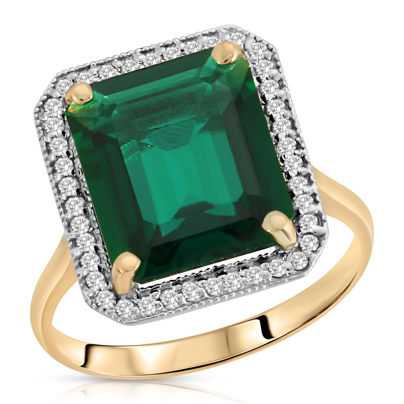 Yellow Gold Emerald & Diamond — Maura