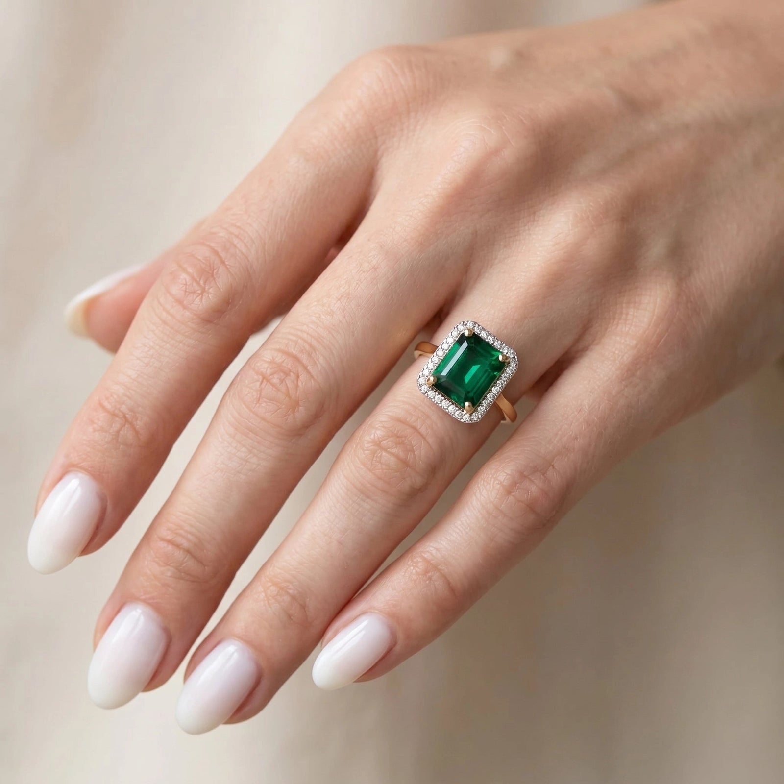 Yellow Gold Emerald & Diamond — Maura