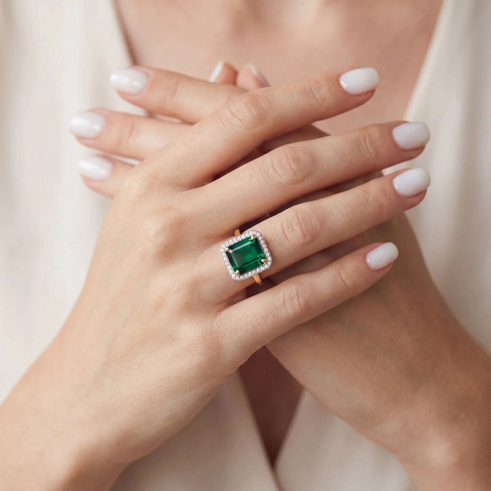 Yellow Gold Emerald & Diamond — Maura