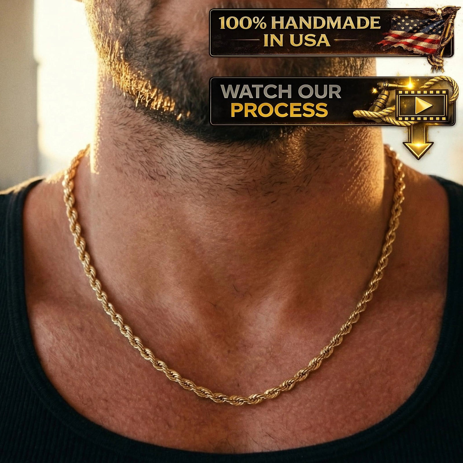 Maximo Rope Chain Necklace chain detail — Veroni