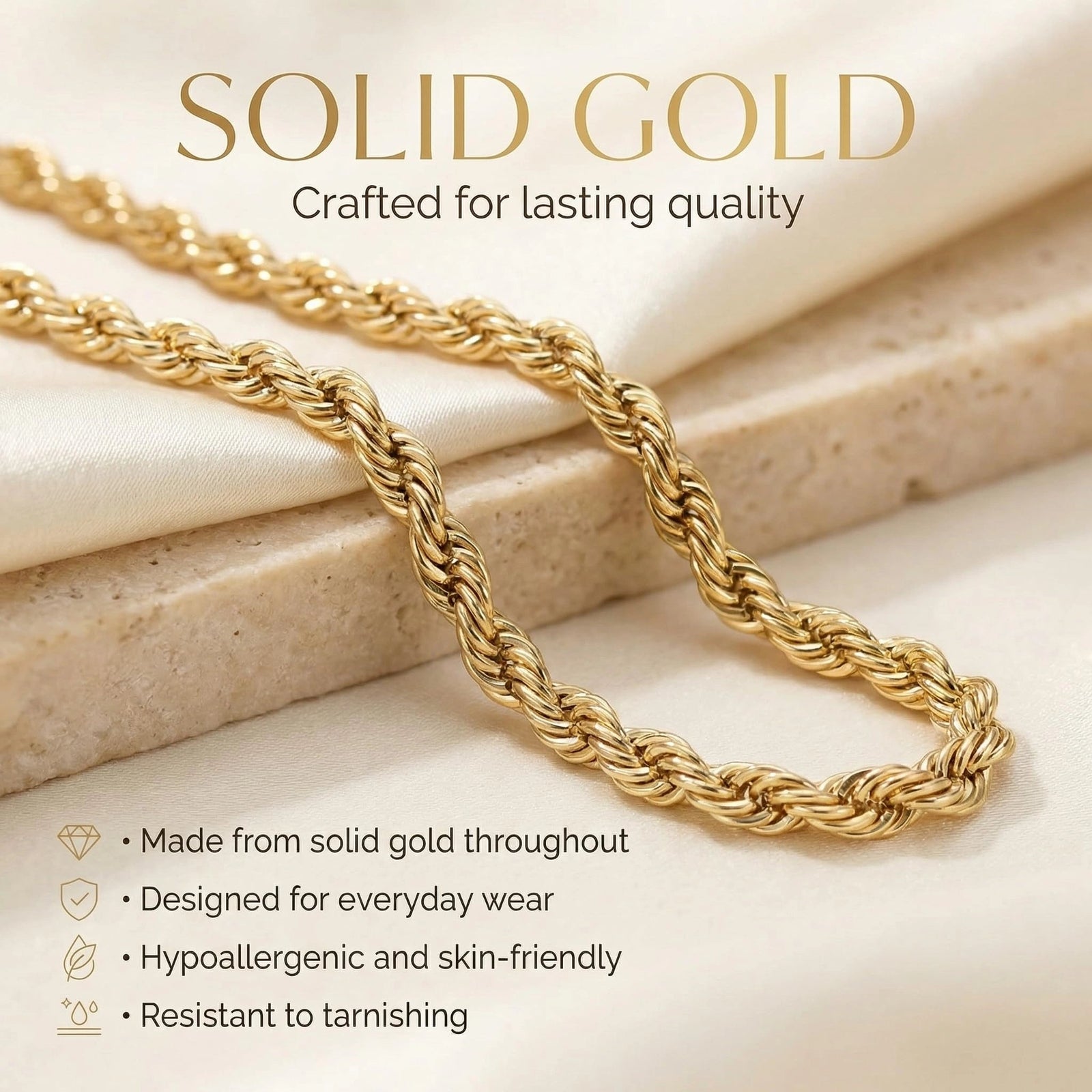 Maximo Rope Chain Necklace chain detail — Veroni