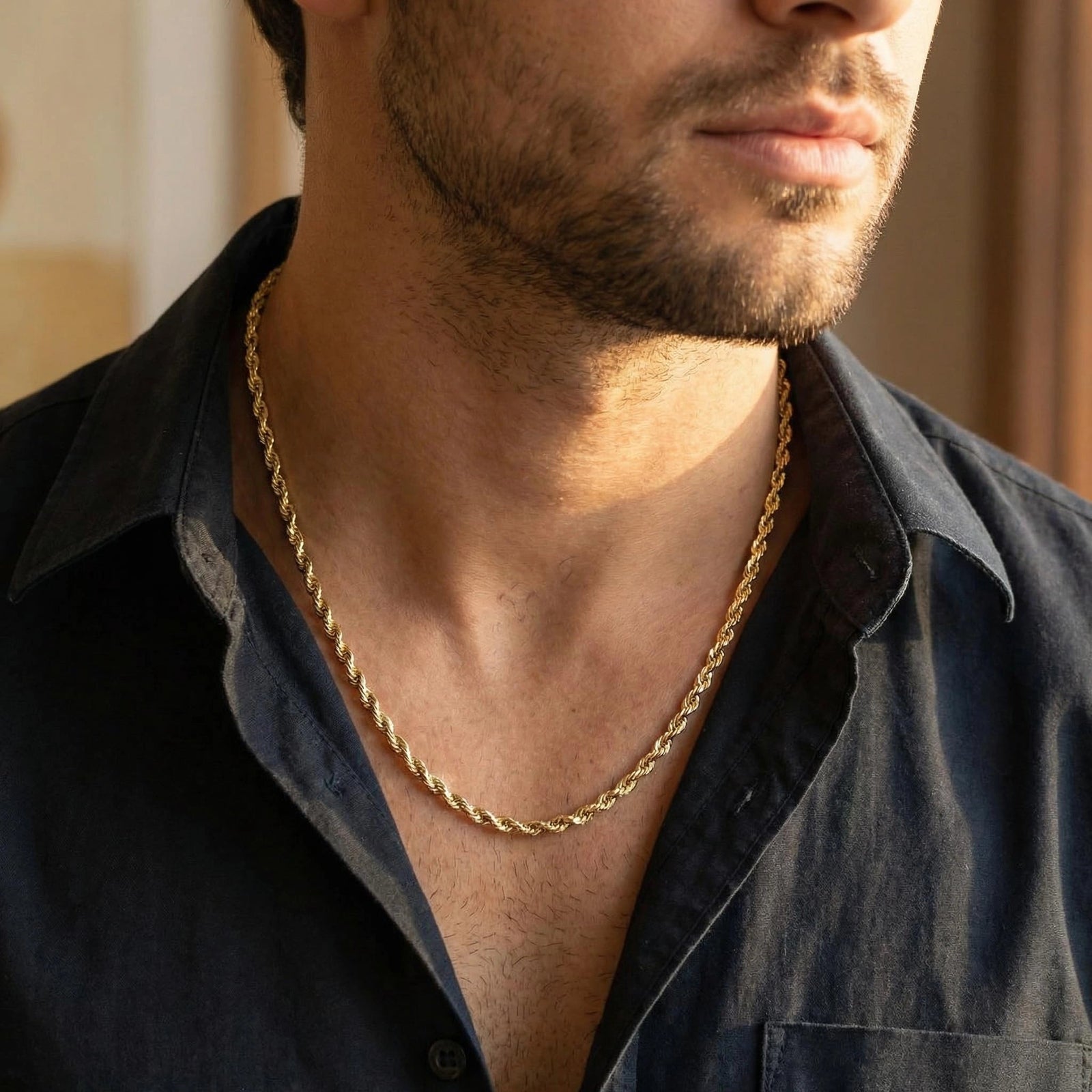 Maximo Rope Chain Necklace chain detail — Veroni