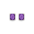 Yellow Gold Earrings Amethyst 10K — Melissa