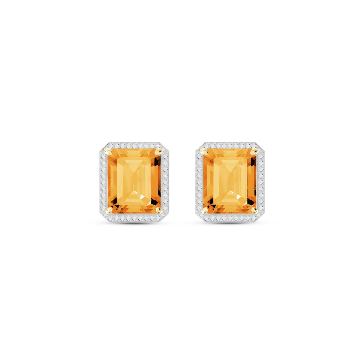 Yellow Gold Earrings Citrine 10K — Melissa