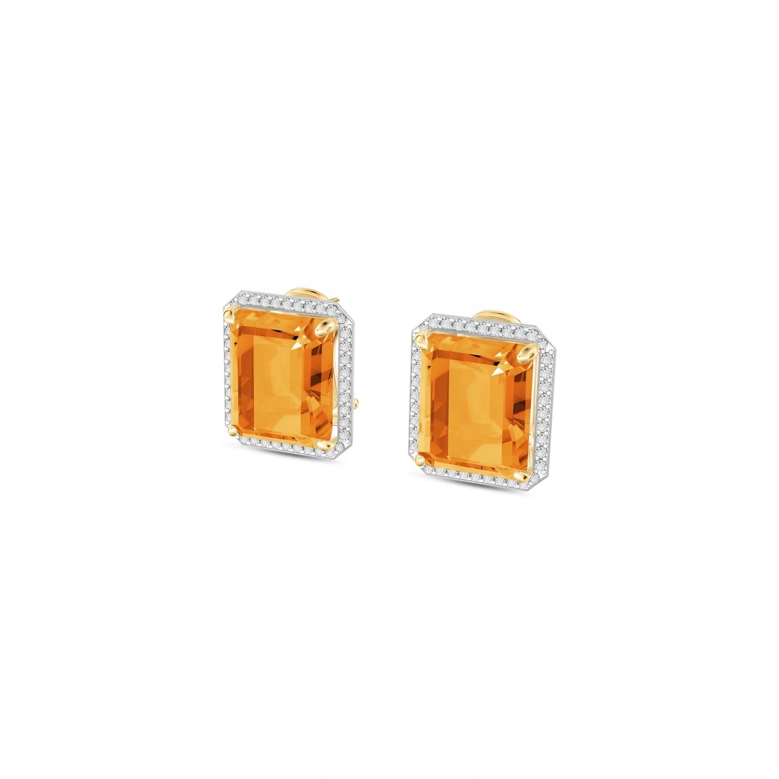 Yellow Gold Earrings Citrine 10K — Melissa