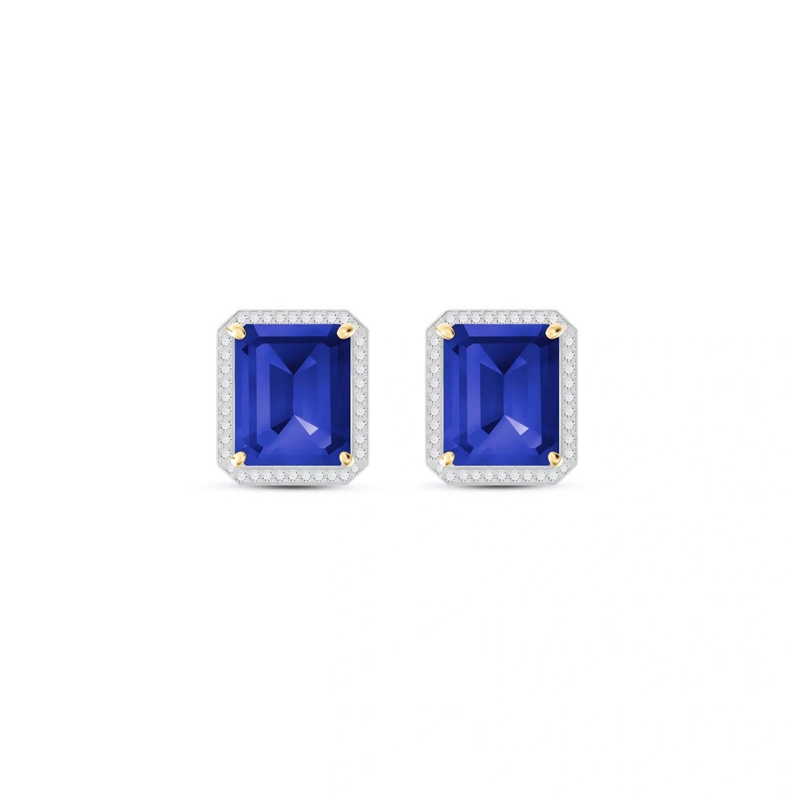 Yellow Gold Earrings Sapphire 10K — Melissa