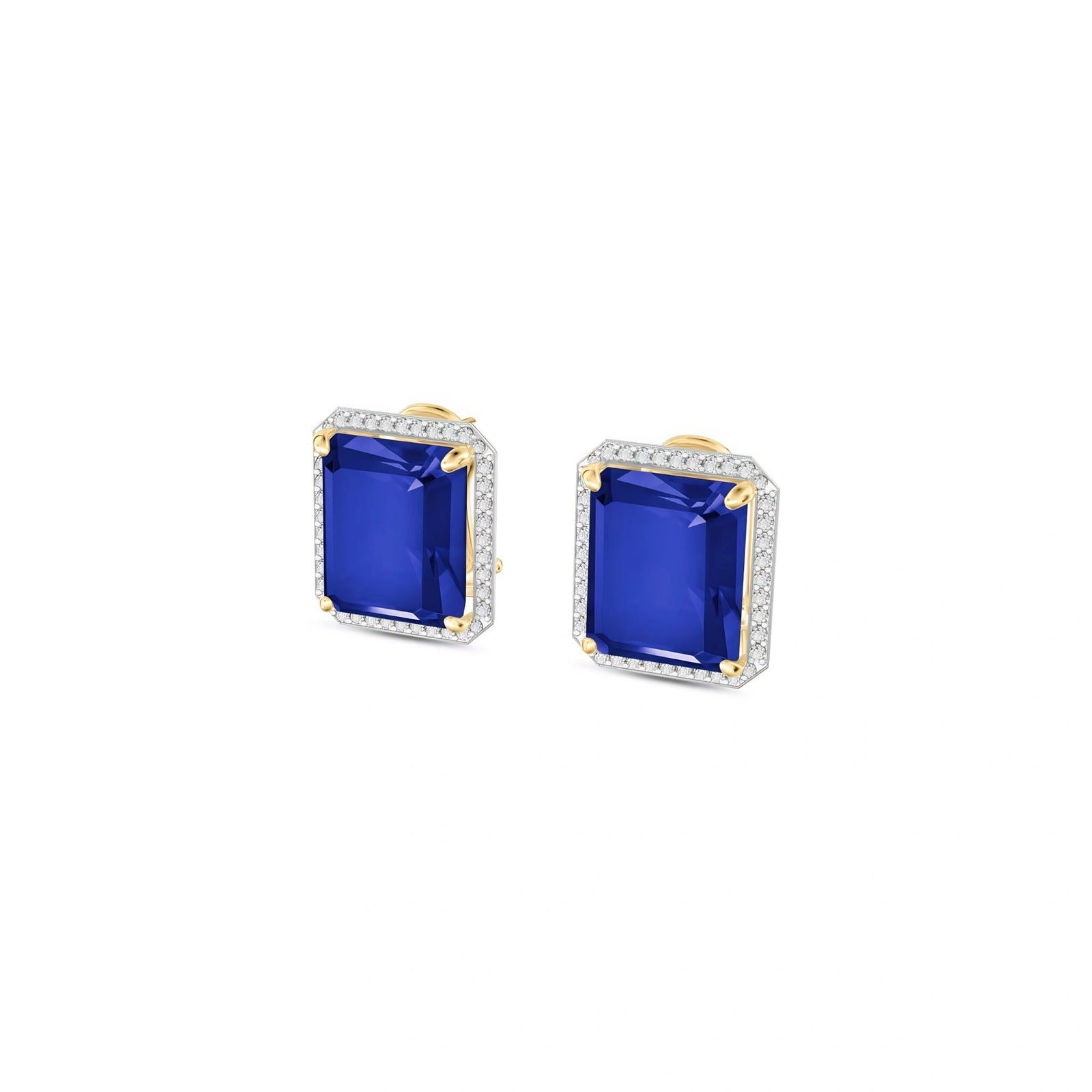 Yellow Gold Earrings Sapphire 10K — Melissa