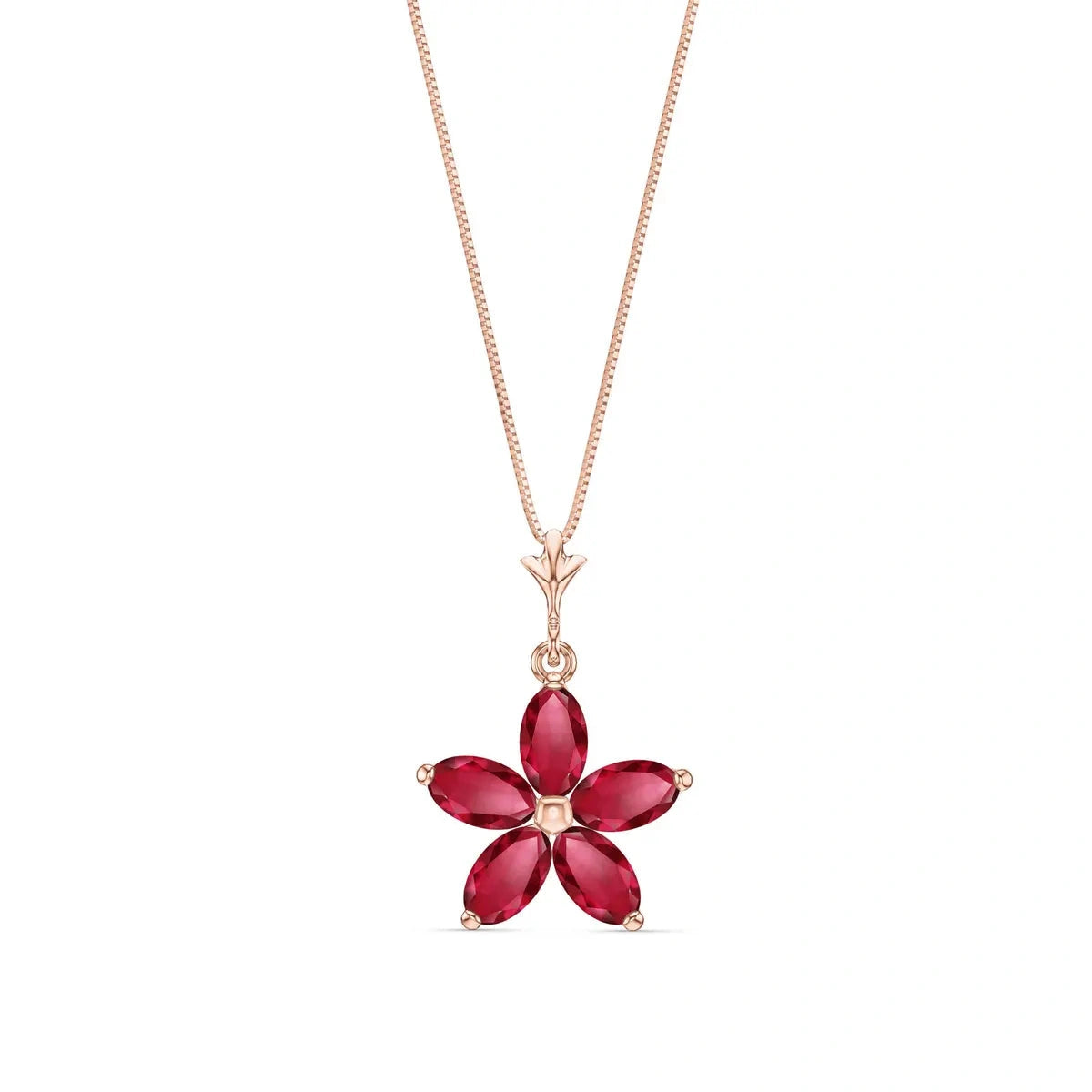 Rose Gold Grace Necklace Ruby 10K — Melissa