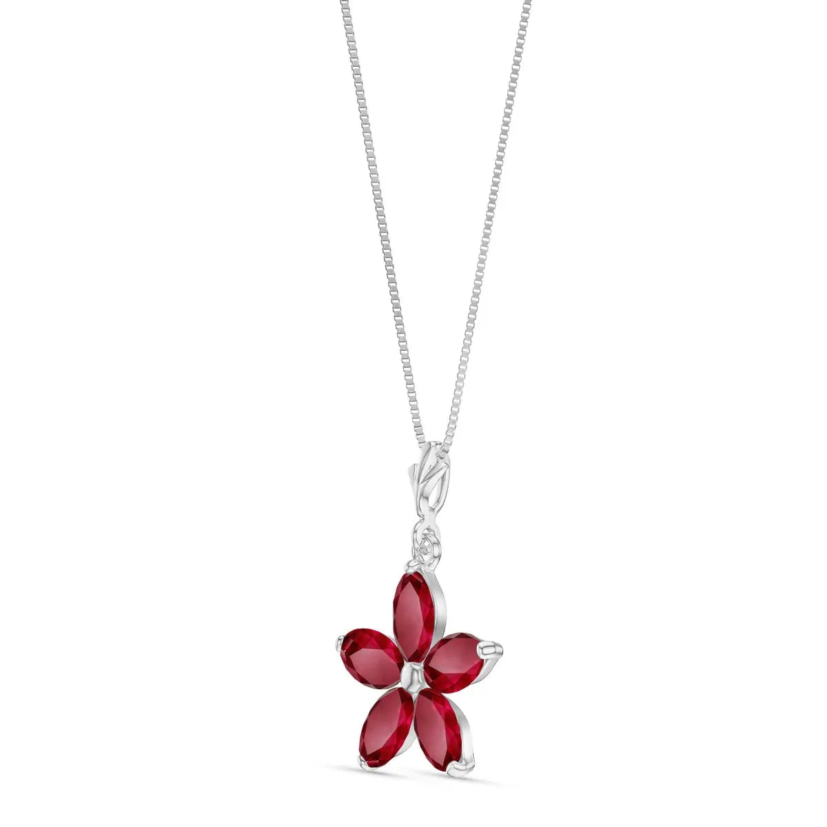 White Gold Grace Necklace Ruby 10K — Melissa