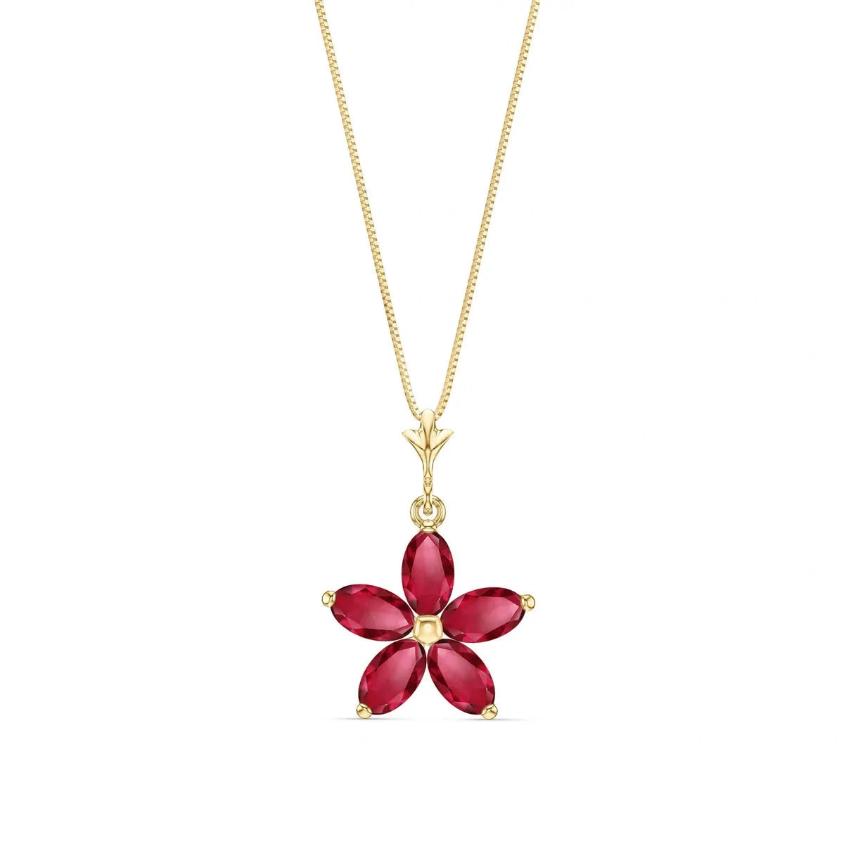 Yellow Gold Grace Necklace Ruby 10K — Melissa