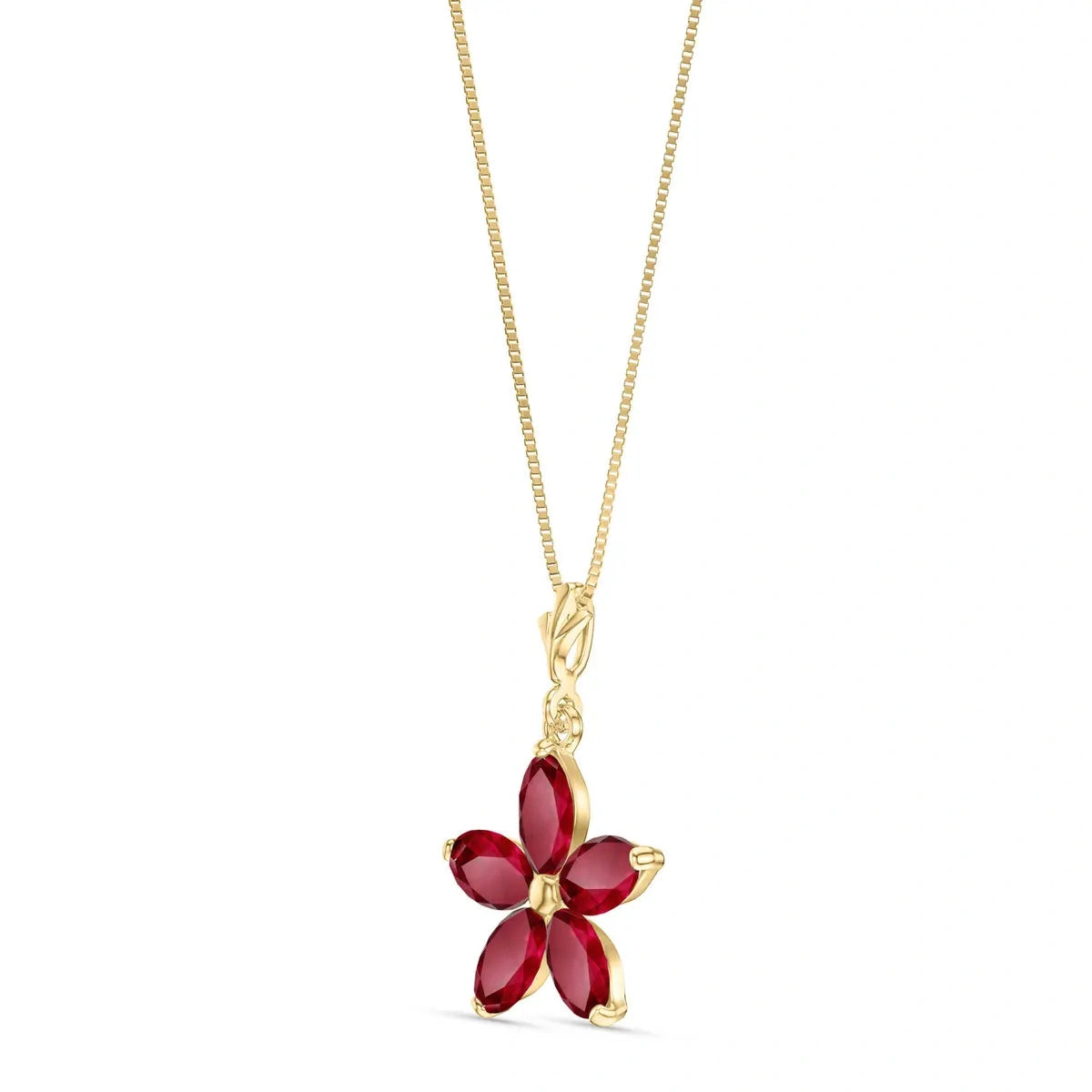 Yellow Gold Grace Necklace Ruby 10K — Melissa