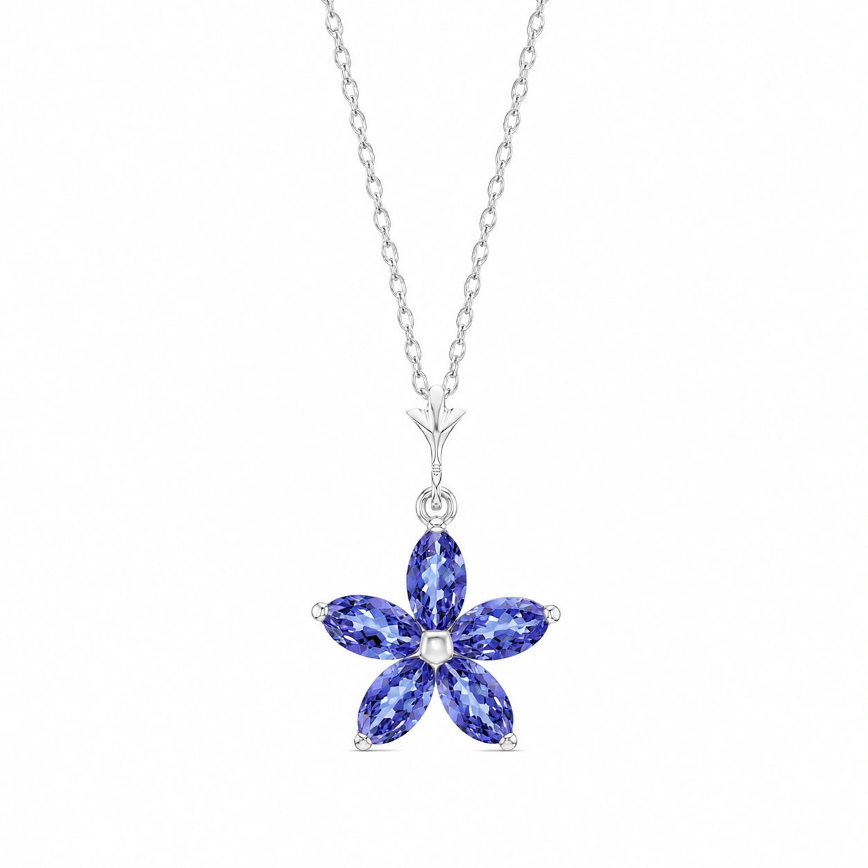 White Gold Grace Necklace Tanzanite 10K — Melissa