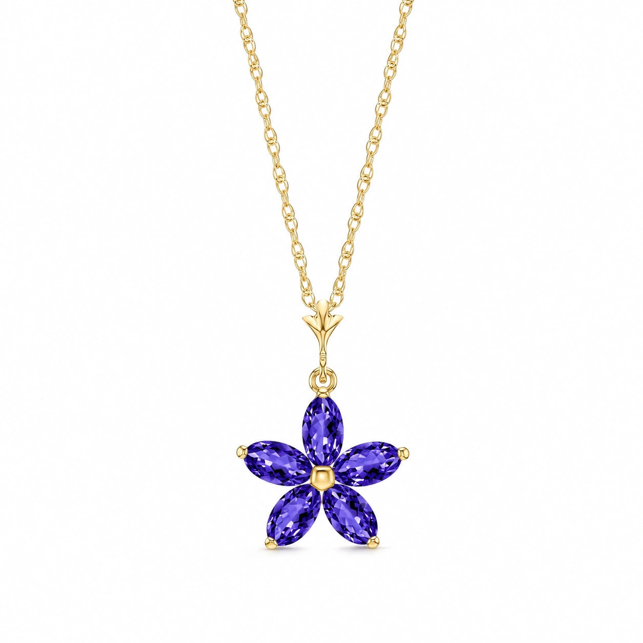 Yellow Gold Grace Necklace Tanzanite 10K — Melissa