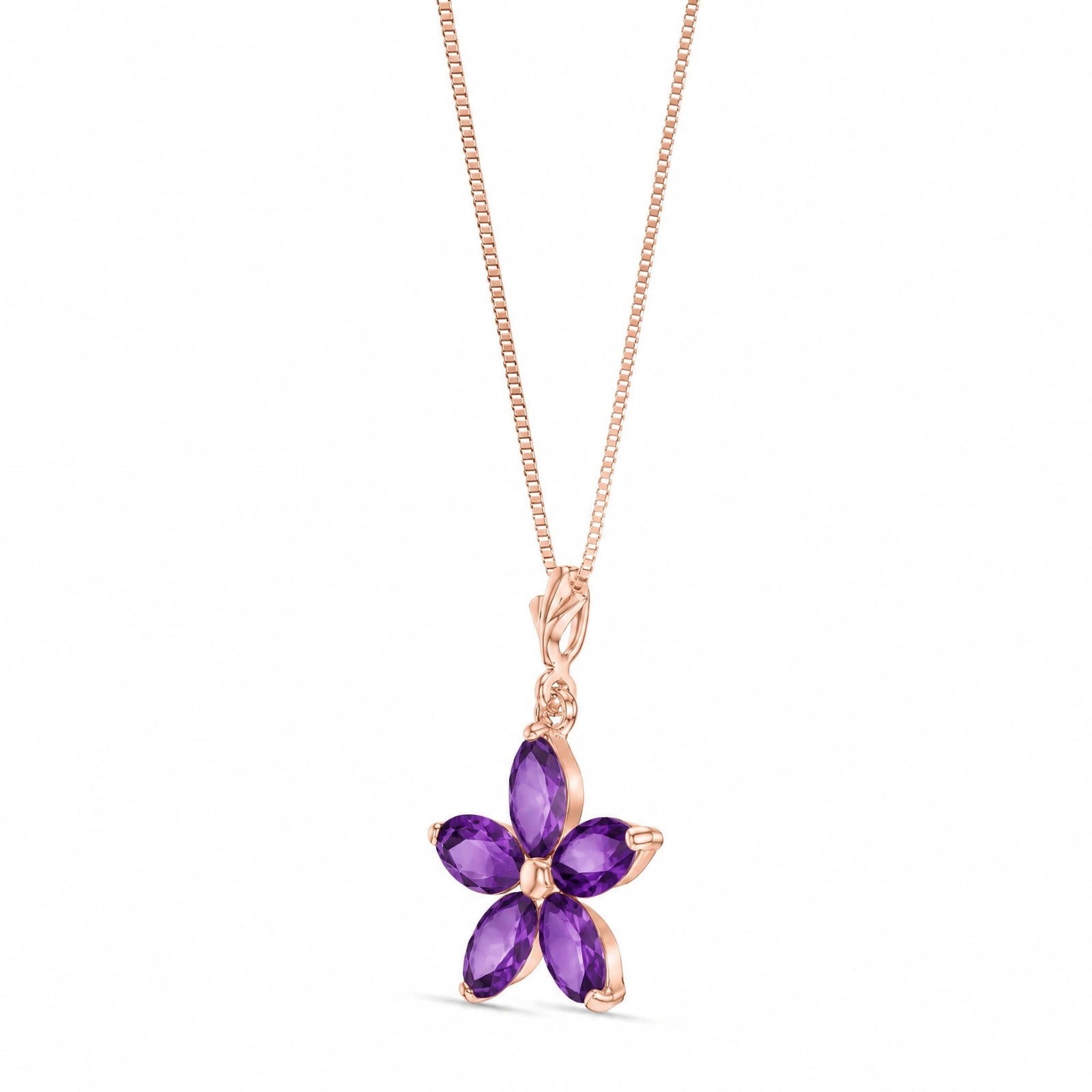 Rose Gold Grace Necklace Amethyst 10K — Melissa