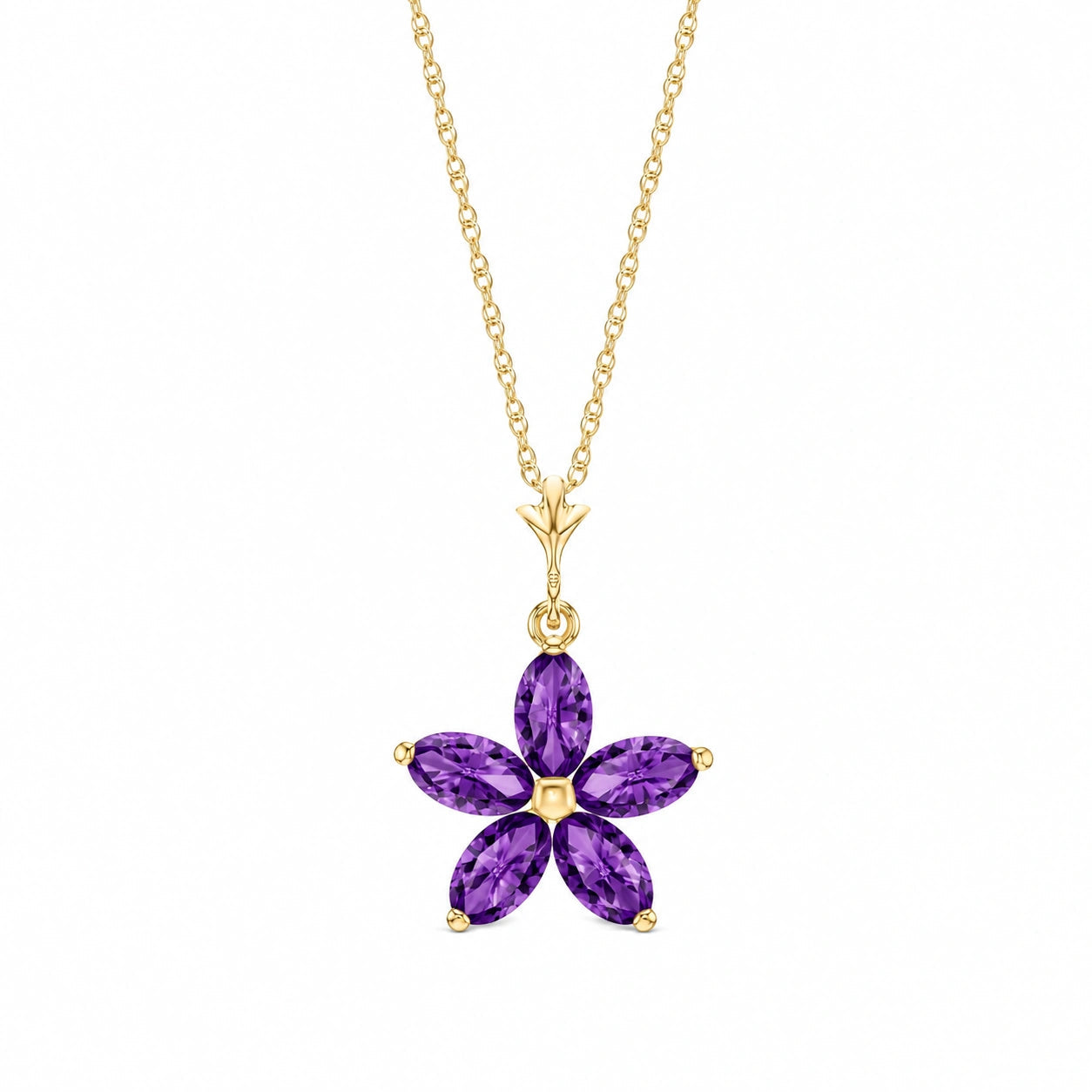 Yellow Gold Grace Necklace Amethyst 10K — Melissa