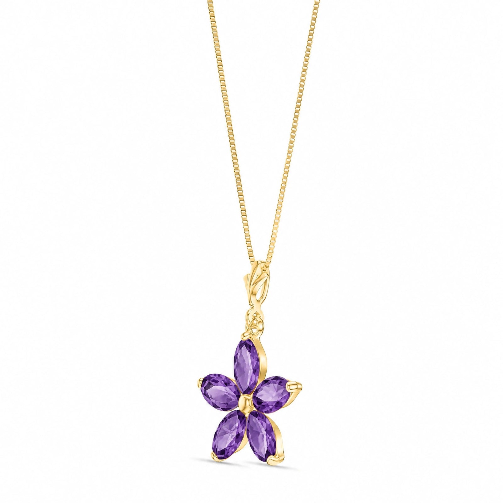 Yellow Gold Grace Necklace Amethyst 10K — Melissa